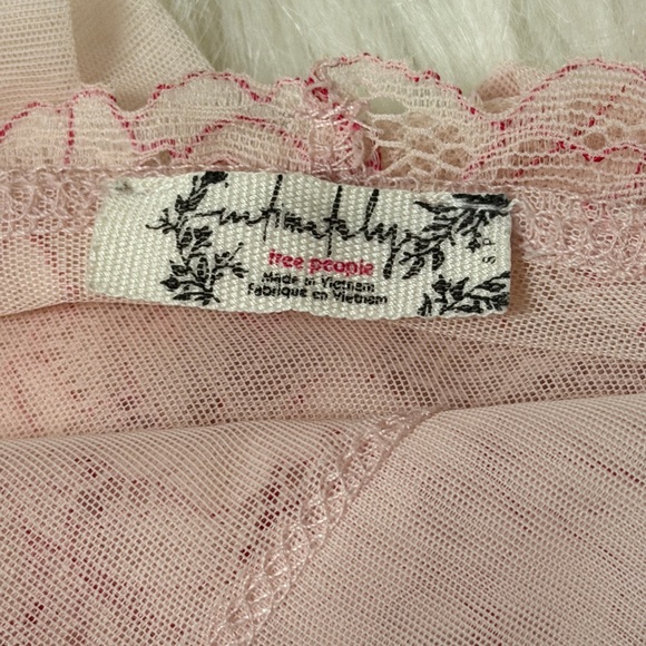 FREE PEOPLE Double Date Cami Camisole Tank Top Blush Red Combo Sz S NWOT - Picture 12 of 13